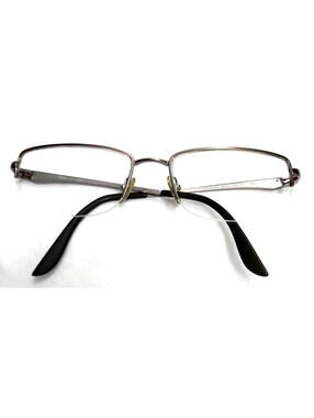 Ray Ban RB6154 2531 Silver Half Rim Rectangle Eyeglasses 54-17 135 NO Lenses